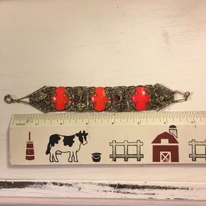 Orange stone bracelet